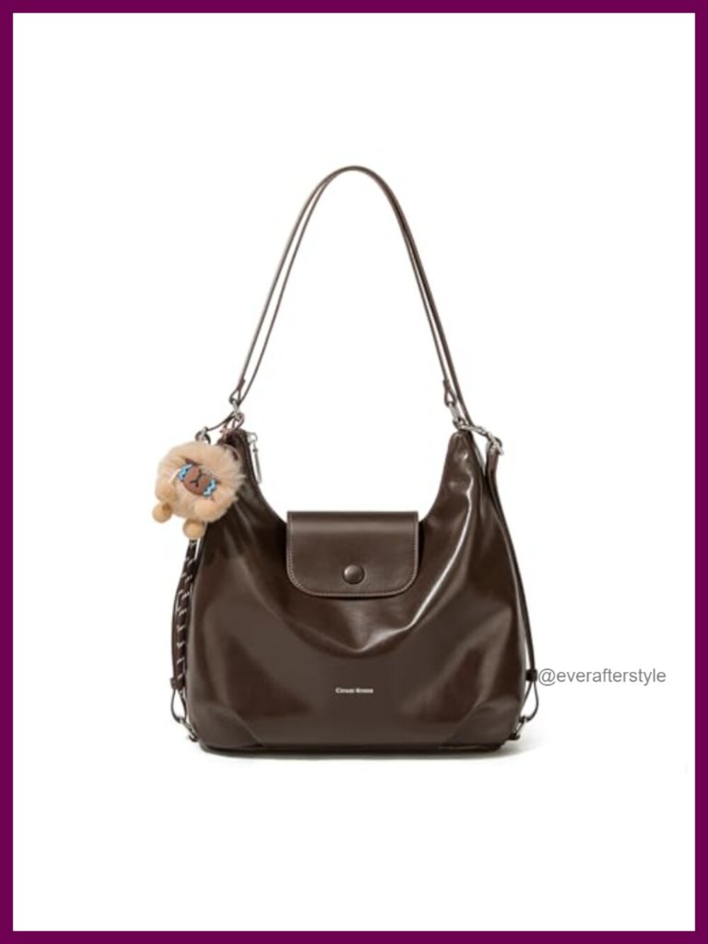 Leather Shoulder Bag Convertible Backpack Crossbody Tote Hobo Purse
